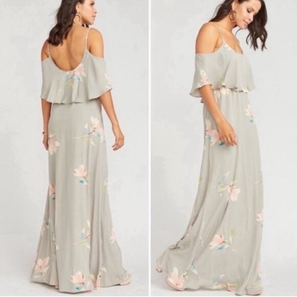 NWT Show Me Your Mumu Caitlin Ruffle Maxi Gown Lily Showers Bridesmaid Dress Med - Picture 3 of 16